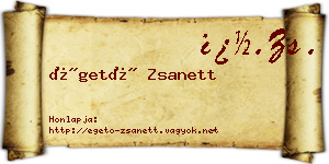 Égető Zsanett névjegykártya